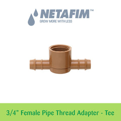 Thread Adapter - 3/4" Female Pipe, Tee - Bag of 10