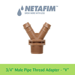 Thread Adapter - 3/4" Male Pipe "V" - Bag of 10