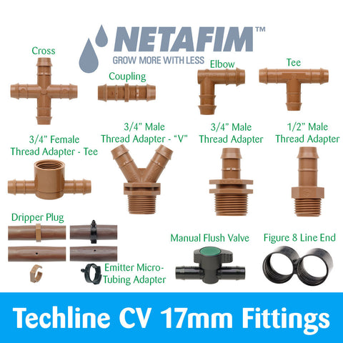 Netafim Techline CV Fittings (Bag of 25)