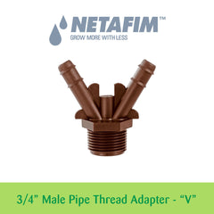 Thread Adapter - 3/4" Male Pipe "V" - Bag of 10