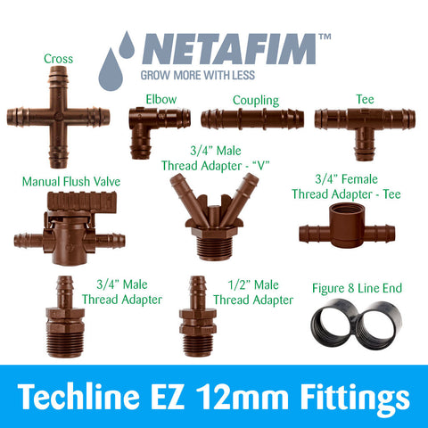 Netafim Techline EZ Fittings (Bag of 25)